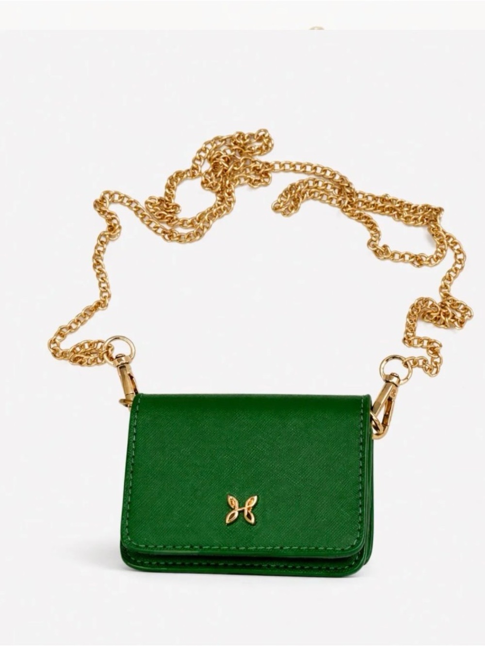 Emerald Mini Chain Crossbody Wallet